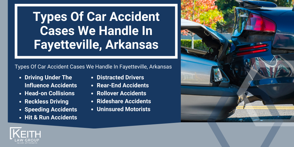 Of Car Accident Cases We Handle In Fayetteville, Arkansas