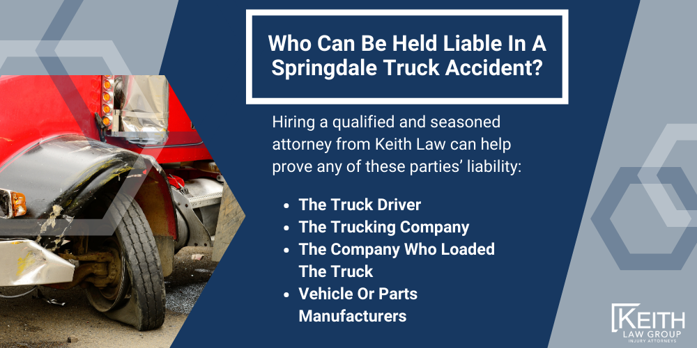 Who Can Be Held Liable In A Springdale Truck Accident
