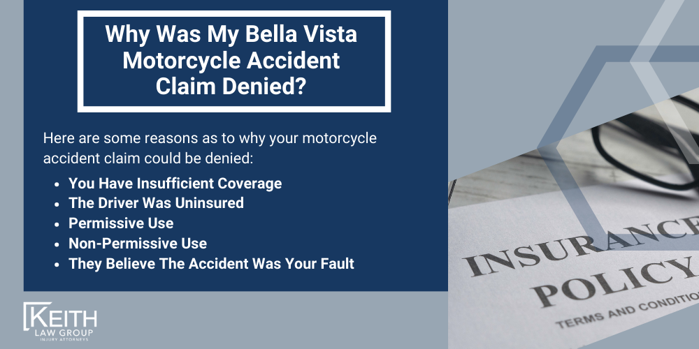 Why Was My Bella Vista Motorcycle Accident Claim Denied