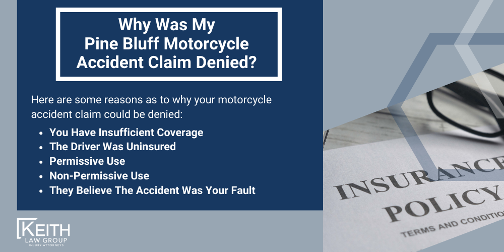 Why Was My Pine Bluff Motorcycle Accident Claim Denied