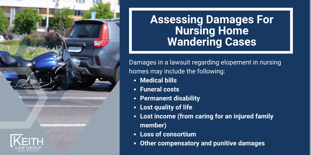 Nursing Home Elopement Lawyer: Causes, Risks, & Prevention Strategies; Nursing Home Elopement Lawyer; Nursing Home Wandering Attorneys; The #1 Nursing Home Abuse and Elopement Lawyers in Arkansas; Causes Of Nursing Home Elopement; Nursing Home Wandering Risks and Injuries; Keith Law Group_ Filing Nursing Home Elopement Cases on Behalf of Family Members; Filing a Nursing Home Elopement Lawsuit; Gathering Evidence For Nursing Home Abuse And Wandering Cases; Assessing Damages For Nursing Home Wandering Cases